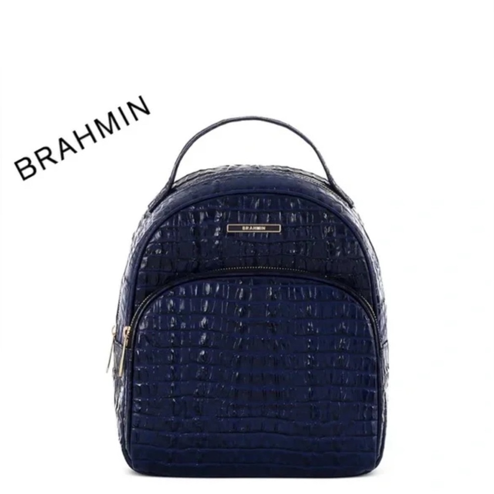 BRAHMIN Chelcy Ink Leontyne Leather Backpack